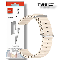 Ремінець для Samsung Galaxy Watch 5/ 5Pro силіконовий Ocean Бежевий, фото 2