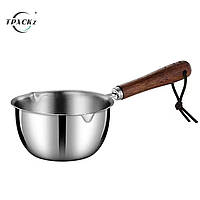 Ківш 150 мл нержавіюча сталь з дерев'яною ручкою невеликий, для плавлення