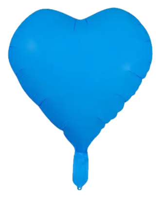 18" КИТАЙ-КТ 047 СЕРЦЕ Неон Блакитний, фото 1