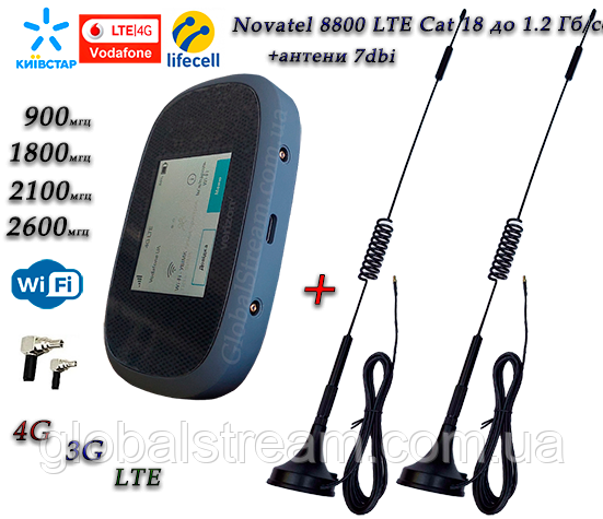 4G Wi-Fi роутер Verizon MiFi 8000 (8800) Cat 18 до 1.2 Гб/с (4400mAh)+2 антени 7db