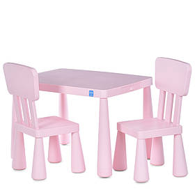 Столик Bambi з двома стільцями рожевий M 6176-8