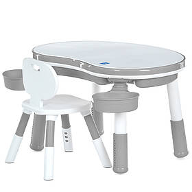 Столик Bambi зі стільцем сірий M 6177-11