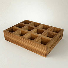 Підставка для 12 чарок стопок шотів "Файне" для 12 стопок Ясень 230х170х55h мм 1307j-SCL