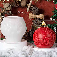 Молд для свічки «Олені у лісі», дуже м'який та еластичний платиновий силікон. Мод. 78