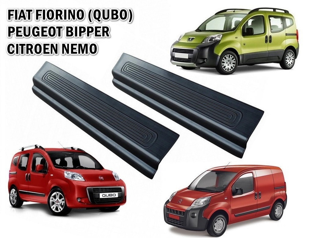 Пластикові захисні накладки на пороги для Citroen Nemo 2007-2017, фото 1