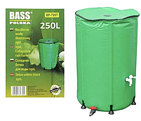 Бочка резервуар для дощової води водозбірник 250 л Зелена, фото 4