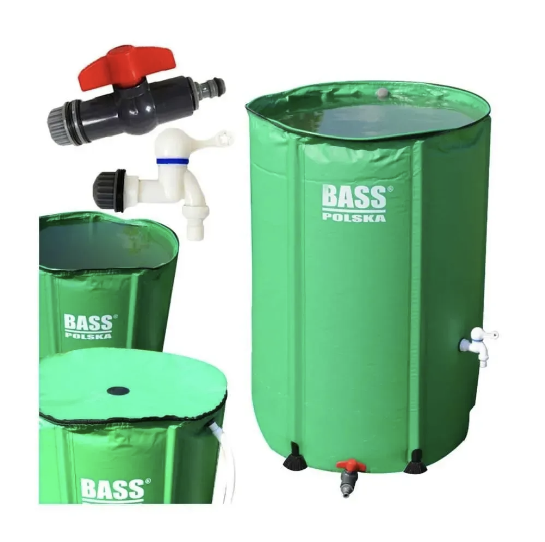 Бочка резервуар для дощової води водозбірник 250 л Зелена, фото 1