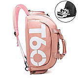 Жіночий рюкзак-сумка рожевий 2 в 1 (20250147), фото 2