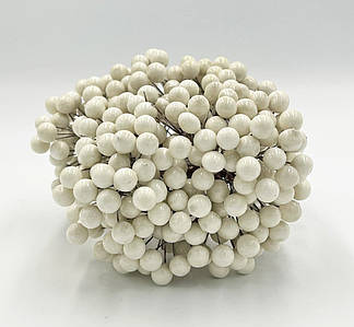 Калина лакова / Ø12мм / 400 ягідок / 200 дротиків / Білий