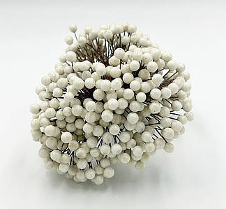 Калина лакова / Ø8мм / 500 ягідок / 250 дротиків / Білий