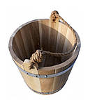 Відро дубове 15 л для лазні, фото 3