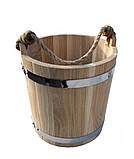 Відро дубове 15 л для лазні, фото 2