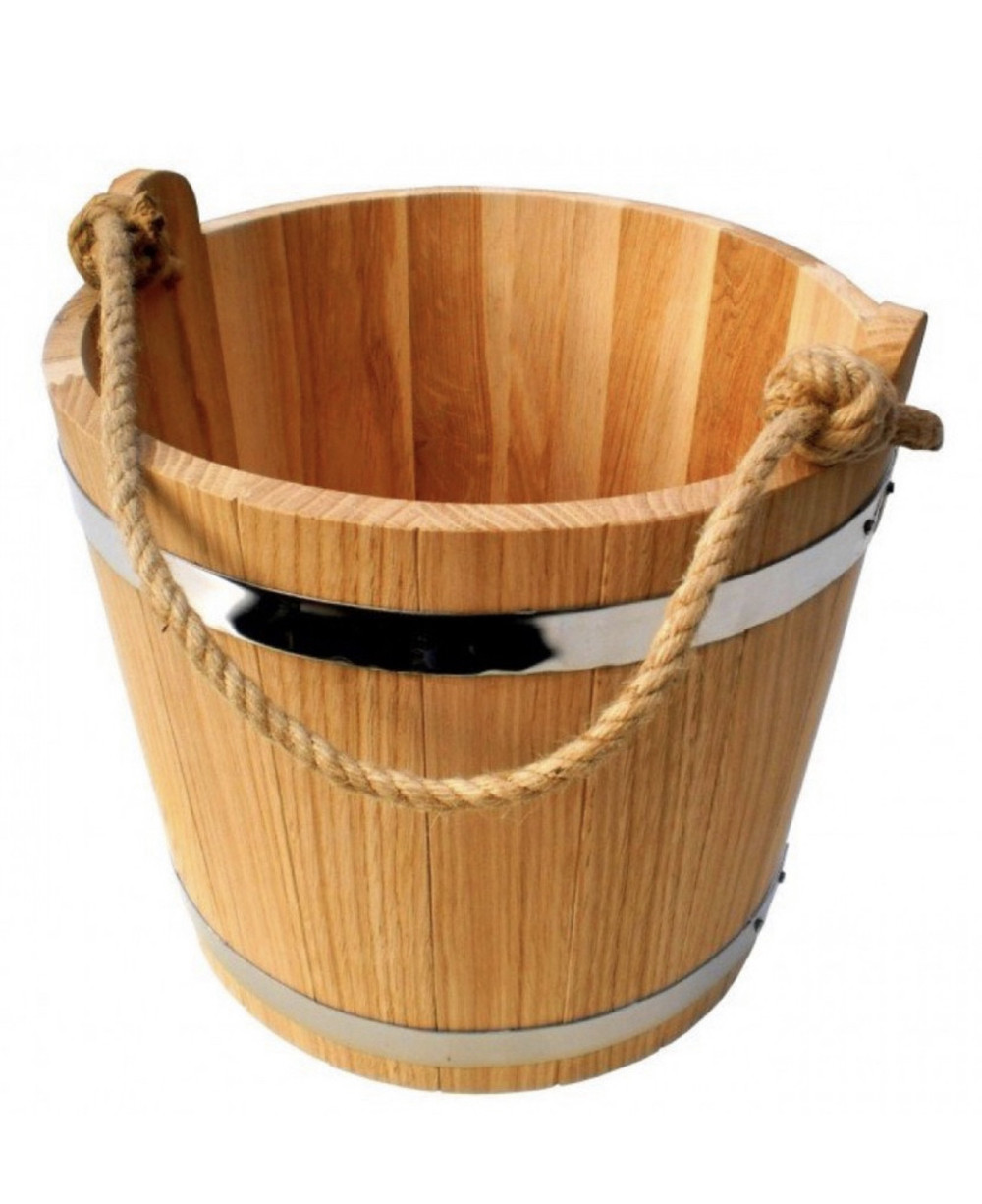 Відро дубове 15 л для лазні, фото 1