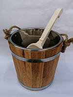 Відро 12 л. дубове з нержавіючою вставкою