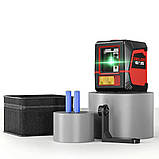 Лазерний рівень 2 лінії висока яскравість та точність L-подібний магнітний кронштейн автоматичне вирівнювання IP54, фото 2