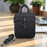 Чоловіча сумка-планшет вертикальна чорна на плече і в руку (20263643), фото 3