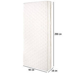 Матрац поролоновий Piza 90х200х18 см кольору екрю із чохлом для ліжка Ariza