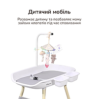 Багатофункціональний сповивальний столик Falamino. Дитячий пеленальний столик з гіркою для купання, фото 4