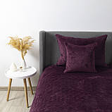 Покривало ТЕП "VELOUR" Бордо/Ромб круглий, 180x240, фото 8