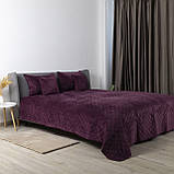 Покривало ТЕП "VELOUR" Бордо/Ромб круглий, 180x240, фото 7