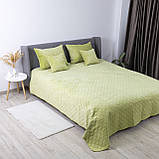 Покривало ТЕП "VELOUR" Салатове/Ромб круглий, 180x240, фото 6