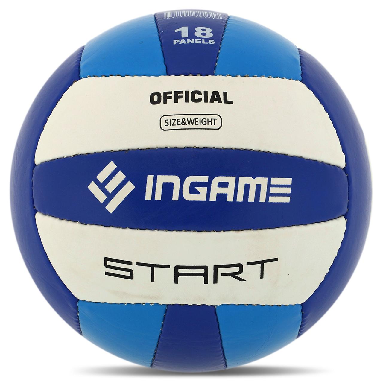 М'яч волейбольний LEGEND START VL-8447 №5 PU біло-синій волейбольний м'яч, фото 1