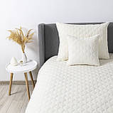 Покривало ТЕП "VELOUR" Молочне/Ромб круглий, 180x240, фото 8