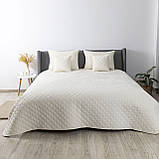 Покривало ТЕП "VELOUR" Молочне/Ромб круглий, 180x240, фото 5