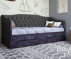 Ліжко односпальне з м'якою спинкою "Л-9" Lion