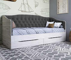 Ліжко односпальне з м'якою спинкою "Л-9" Lion