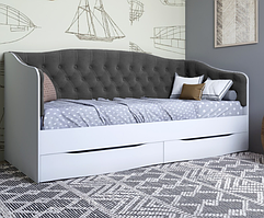 Ліжко односпальне з м'якою спинкою "Л-9" Lion