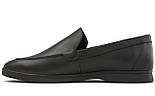 Чорні шкіряні лофери мокасини з каблучком сліпони літнє весняне чоловіче взуття повсякденне Rosso Avangard Estiva Black, фото 4
