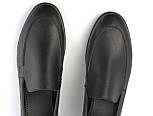 Чорні шкіряні лофери мокасини з каблучком сліпони літнє весняне чоловіче взуття повсякденне Rosso Avangard Estiva Black, фото 9