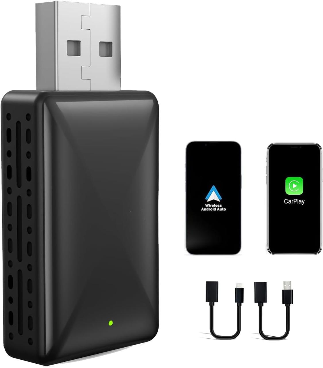 Бездротовий адаптер CarPlay та Android Auto 2-в-1 - стабільне та швидке підключення, підтримка iPhone і Android, фото 1