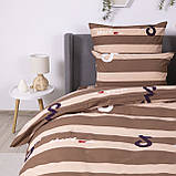 Постільна білизна ТЕП "Soft dreams" Line Brown, 70x70, полуторна, фото 5