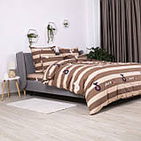 Постільна білизна ТЕП "Soft dreams" Line Brown, 70x70, полуторна, фото 4