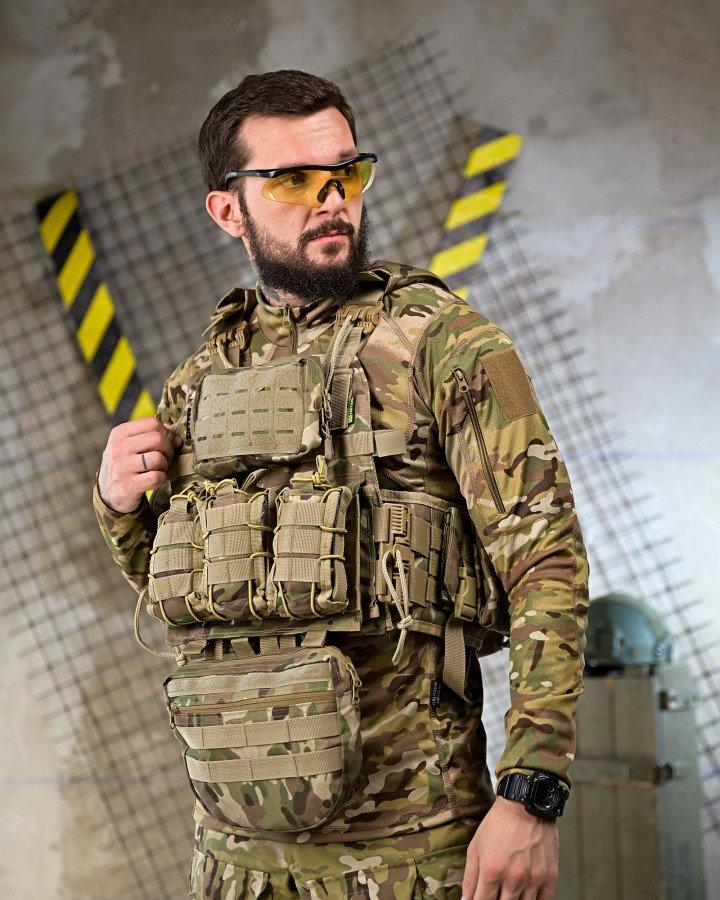 Плитоноска 4 точки швидкий скидання stragen мультикам з рюкзаком ПП 7909, фото 1