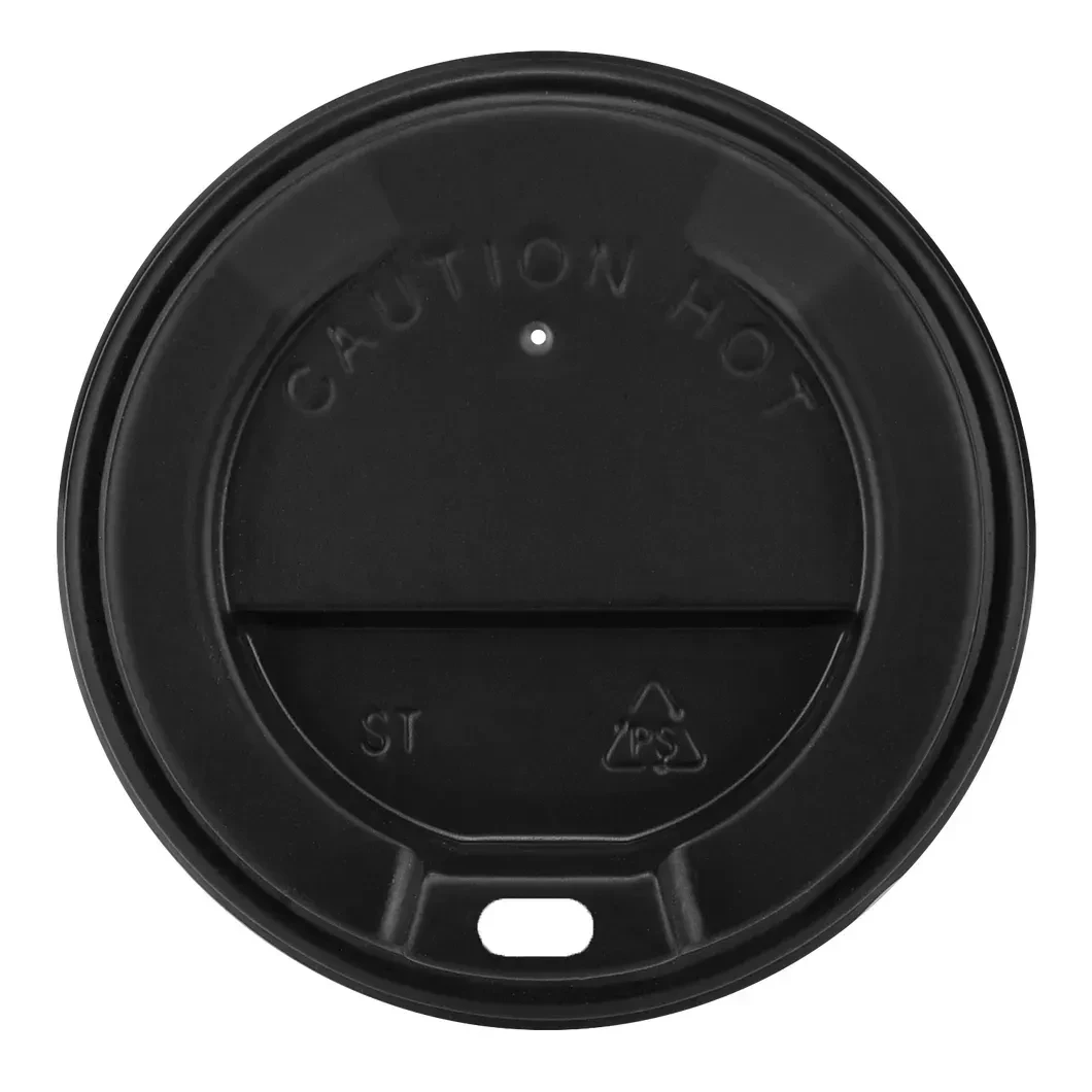 Кришка для паперових стаканів ST-79 чорна 50шт