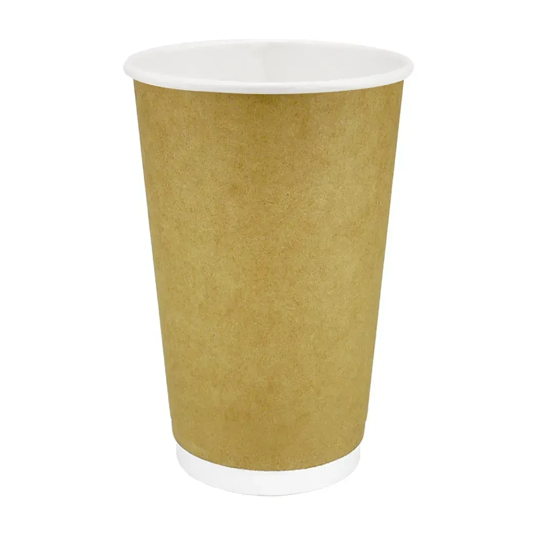 Стакан паперовий 500мл Двошаровий крафт 25шт