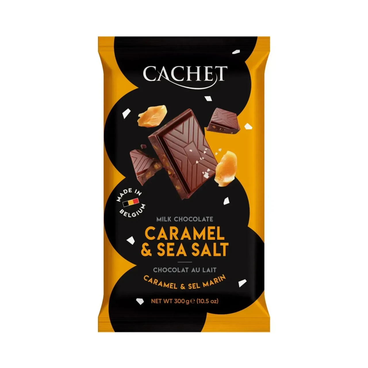 Cachet молочний шоколад карамель, морська сіль - 300g
