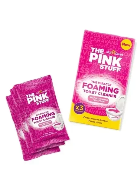 Порошок для чищення унітазу The Pink Stuff The Miracle Foaming Toilet Cleaner 3x100 г