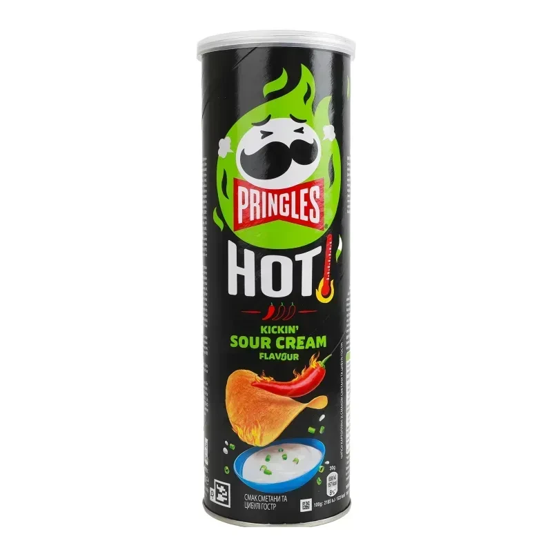 Pringles Чіпси Hot Kickin Sour Cream 160г