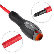 Викрутка хрестова ізольована PH2 * 100 мм, 1000 В INTERTOOL VT-3212, фото 2