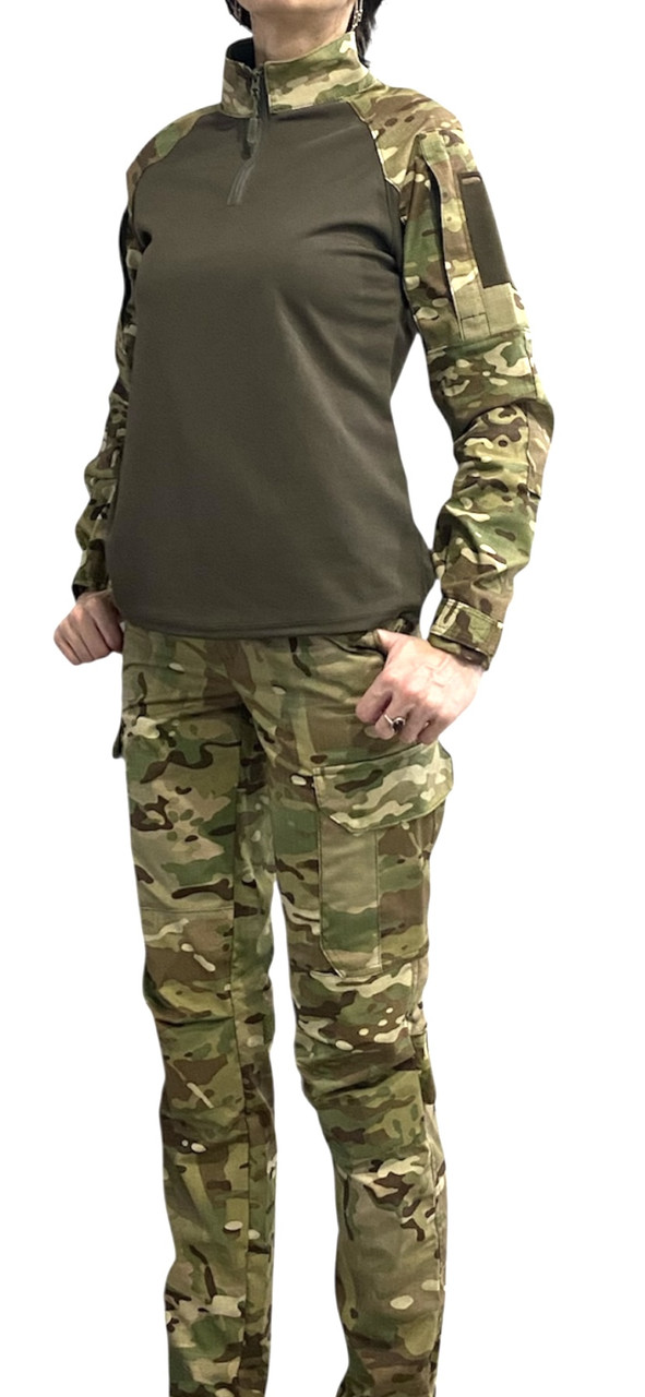 Жіноча військова тактична форма (убакс, штани) мультикам - фото 1 - id-p2519296377