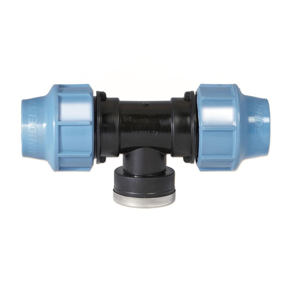 Трійник для поліетиленових труб Unidelta 1007 Ø32х3/4"Вх32 PN16 PP-B з внутрішньою різьбою і УФ захистом (67261), фото 1
