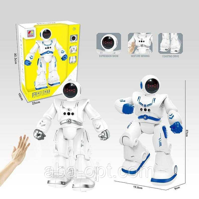 Робот на радіокеруванні CX 68 (24) 2 кольори, розмір - 15.5х9х27, вбудований акумулятор, пульт,  USB - кабель, сенсорний датчик, фото 1