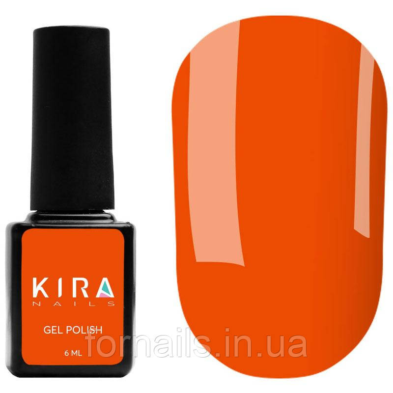Гель-лак Kira Nails №145 (оранжево-червоний, емаль), 6 мл, фото 1