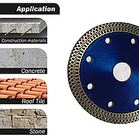 Багатоцільовий алмазний диск 125 мм "BLUE DIAMOND Profi"  сталь, метал, камінь, чавун, армувальна сталь, алюмі