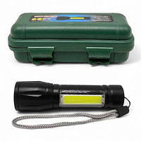 Ліхтарик світлодіодний (акумулятор, USB, пластиковий корпус, у коробці)