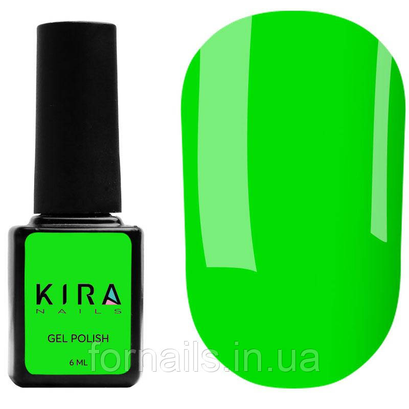 Гель-лак Kira Nails №183 (яскраво-зелений, емаль), 6 мл, фото 1